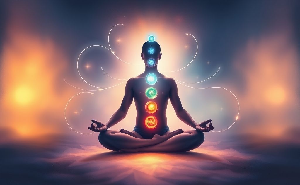 Chakra energy flow during meditation practice
