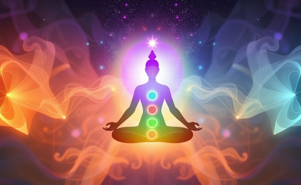 Chakra energy promoting emotional wellness and balance