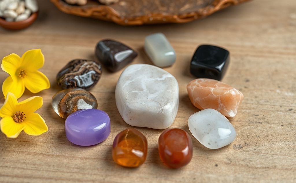 Chakra stone authenticity test with natural elements