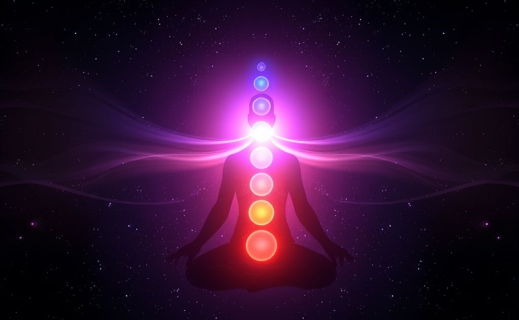 Chakra symbol representation and energy flow