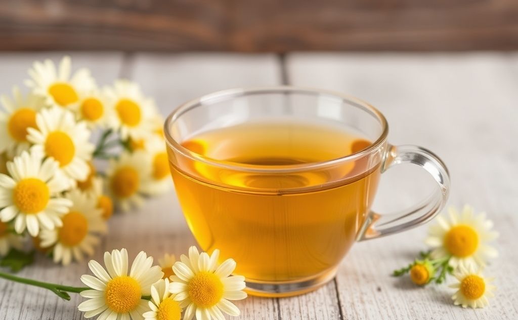 Chamomile tea effects on teeth color and health