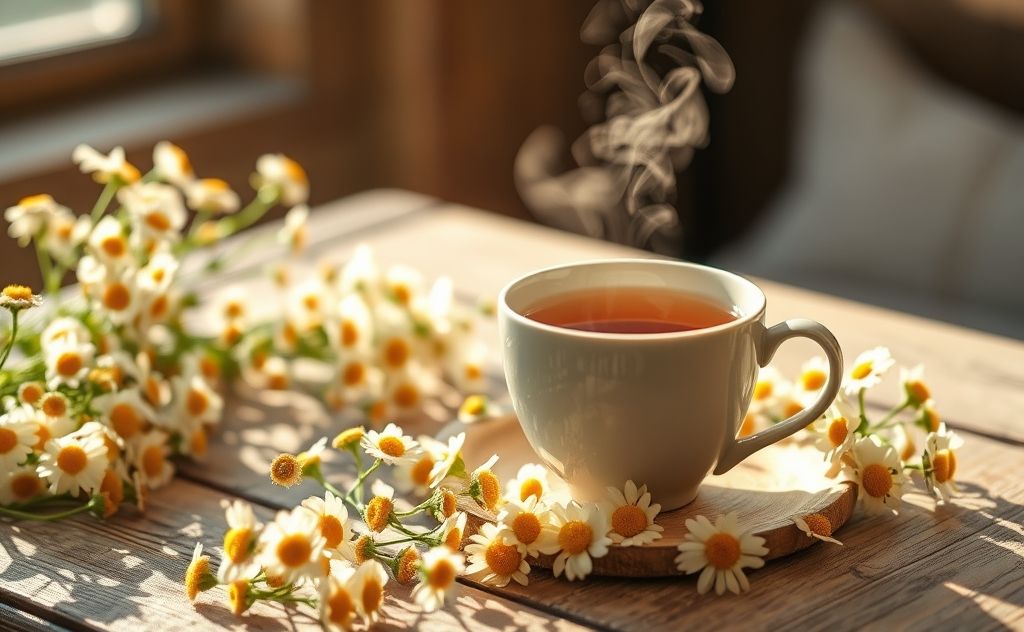 Chamomile tea for swollen lymph nodes relief