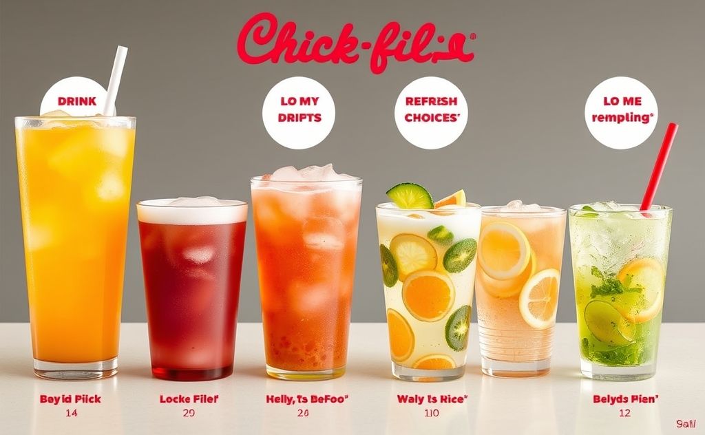 Chick-fil-A drink selection and refreshing choices
