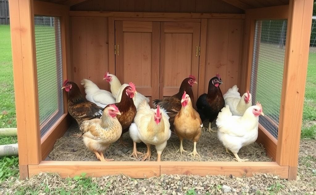 Chicken capacity in 8x8 coop for optimal space