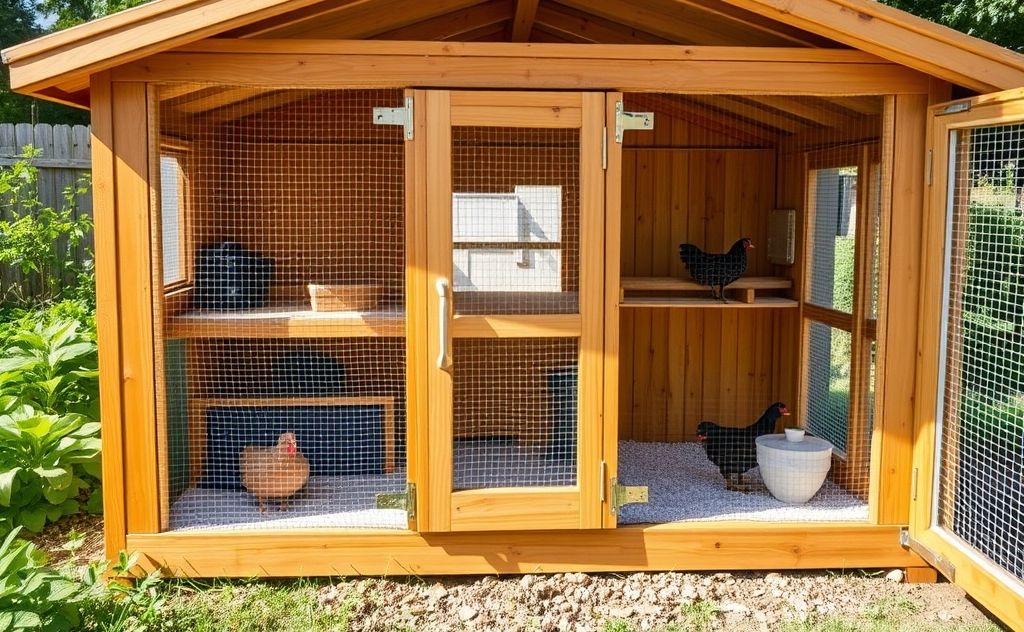 Chicken coop size for 10 chickens needed