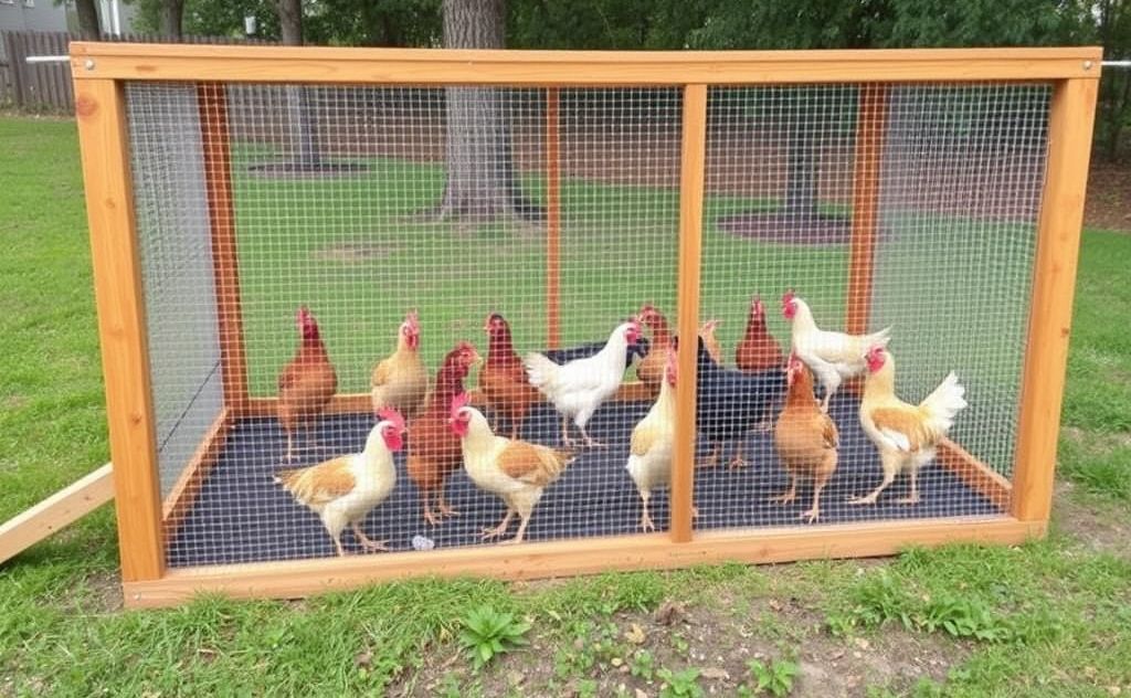 Chicken coop size for ten chickens needed