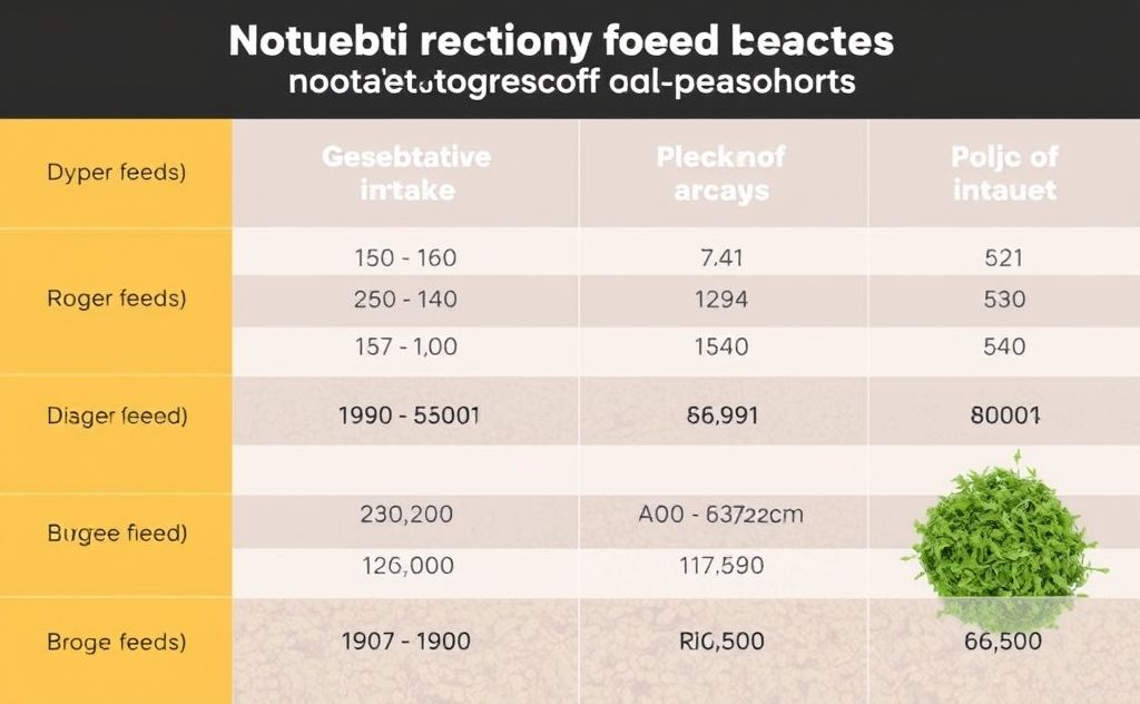 Chicken feed types and daily intake amounts