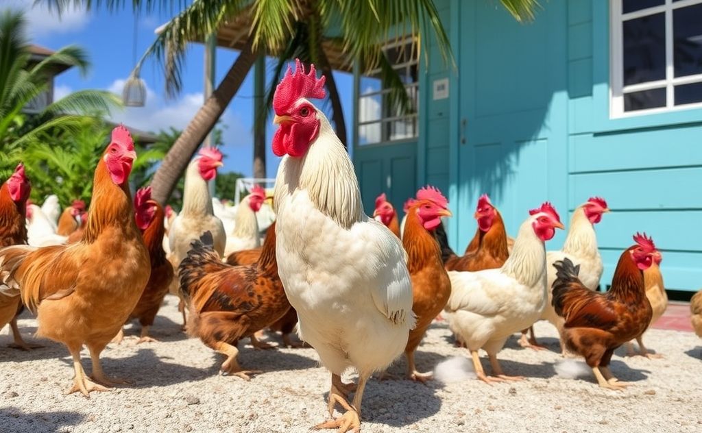 Chicken flock in Key West thriving everywhere