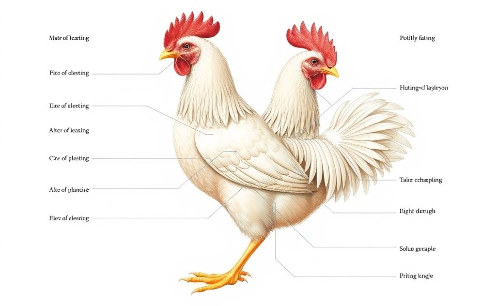 Chicken mating and reproductive anatomy details