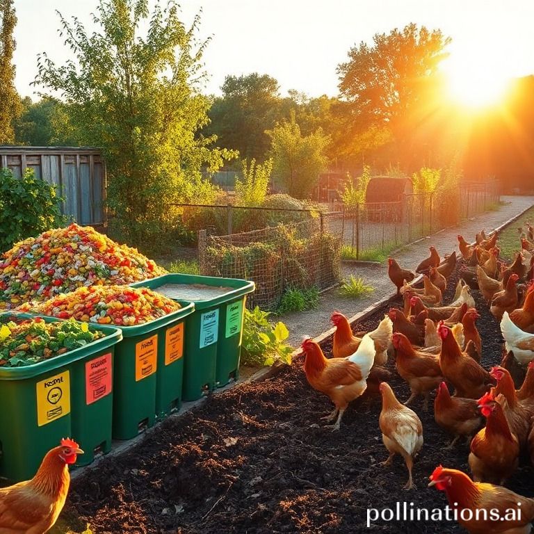 Chicken waste management techniques: compost, feed, dispose.