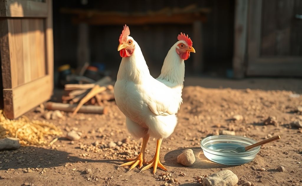 Chickens alone for hours need food and water