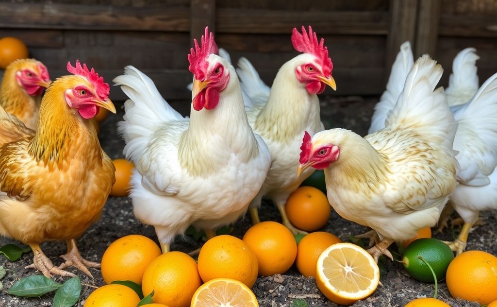 Chickens and citrus fruit interaction issues