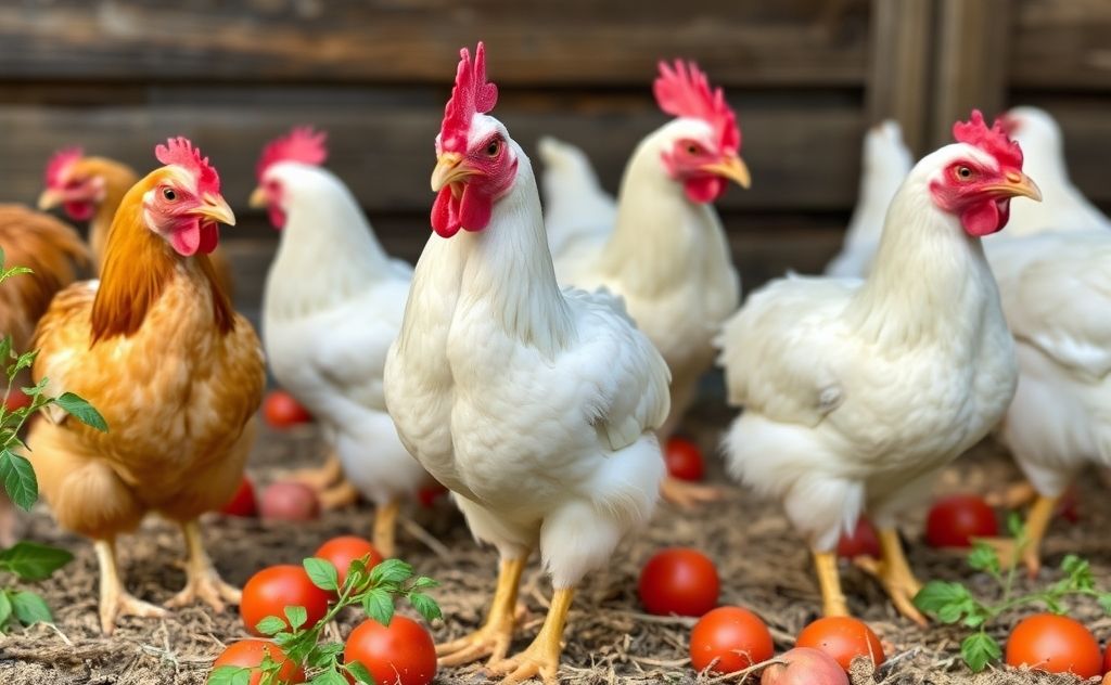 Chickens can eat tomatoes after 8 weeks old