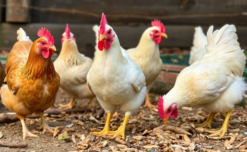 Chickens eat droppings for nutrients and health