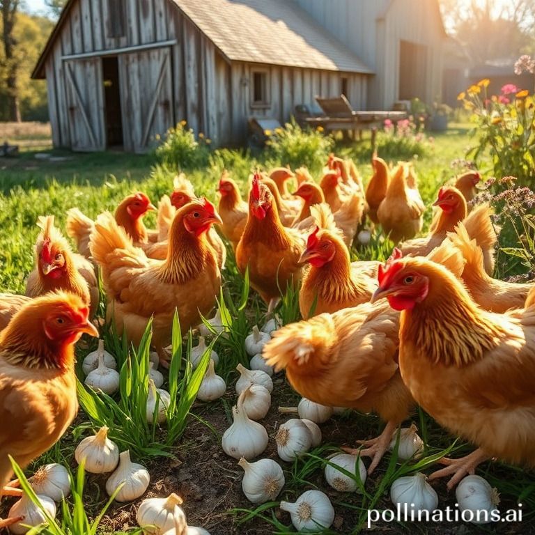 how to give garlic to chickens