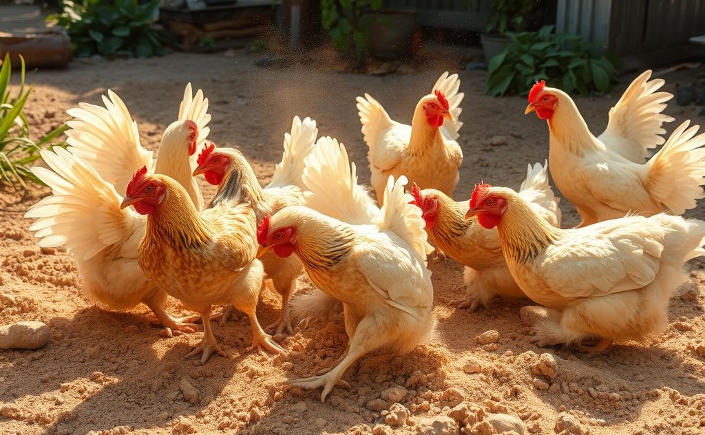 Chickens enjoy dust baths for cleaning and fun