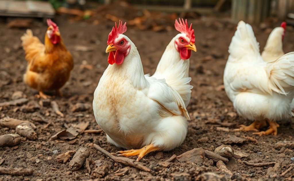 Chickens enjoy rolling in dirt for hygiene