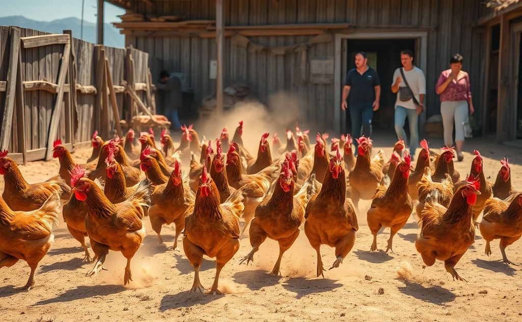 Chickens flee from humans out of instinct and fear