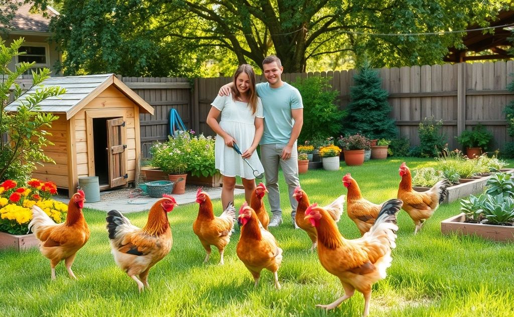 Chickens for a family of four backyard setting