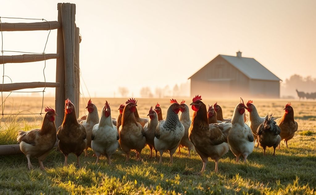 Chickens in distress on a farm seeking answers