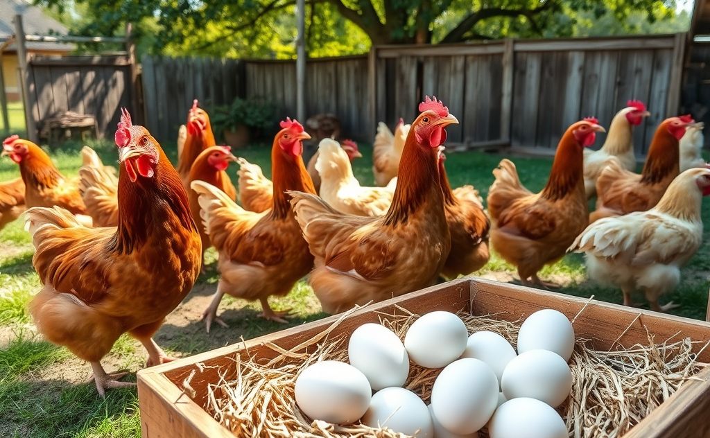 Chickens known for large white egg production