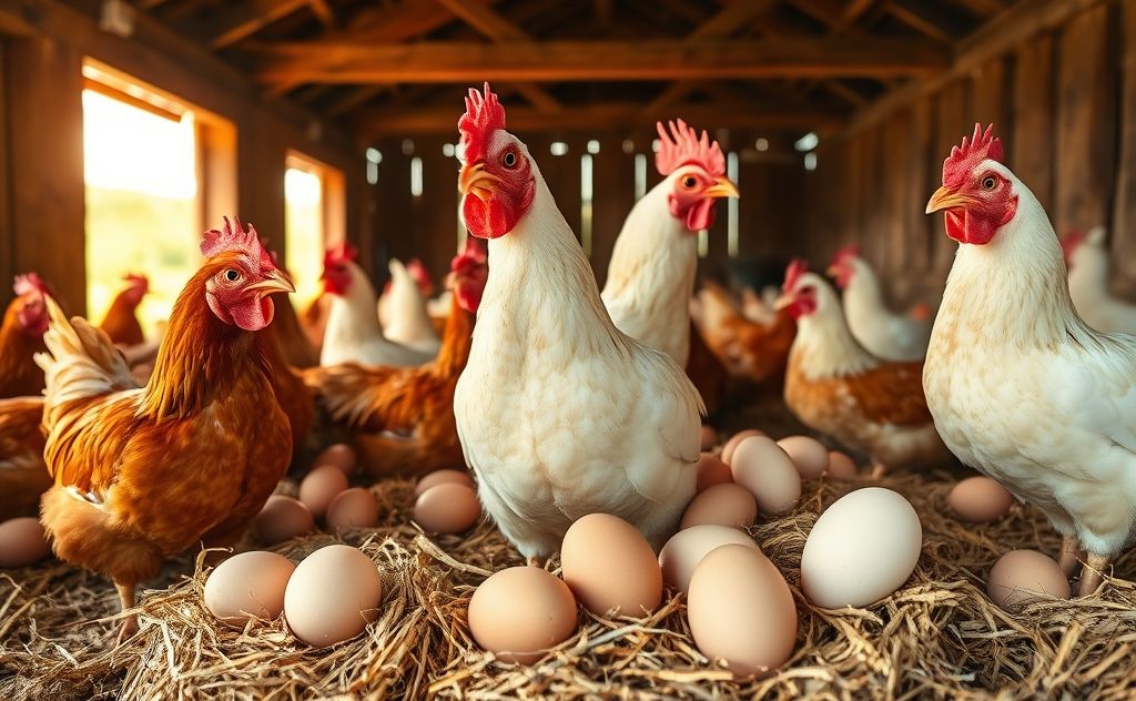 Chickens known for producing extra large eggs
