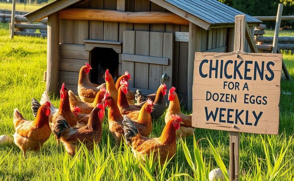 Chickens needed for a dozen eggs weekly