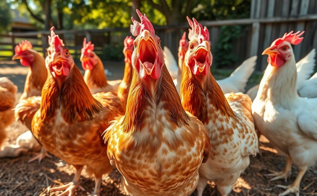 Chickens pant for cooling and stress relief