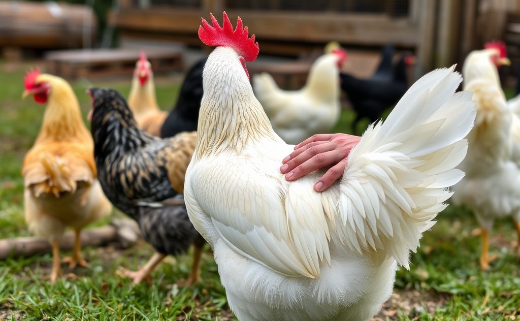 Chickens prefer gentle petting on their backs