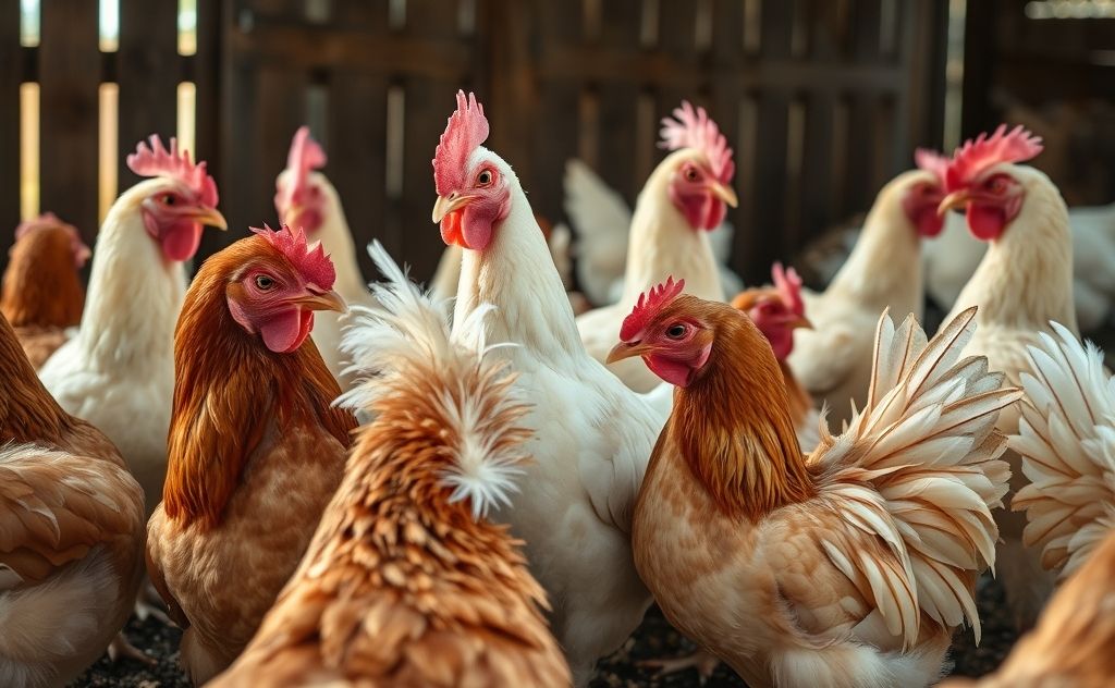 Chickens pull feathers due to stress or boredom