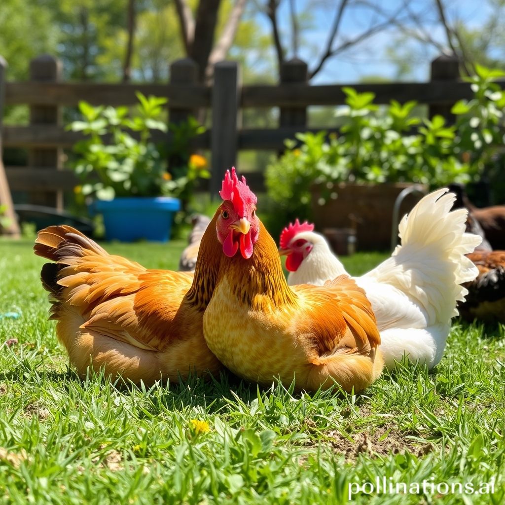 why do chickens lay on their side in the sun