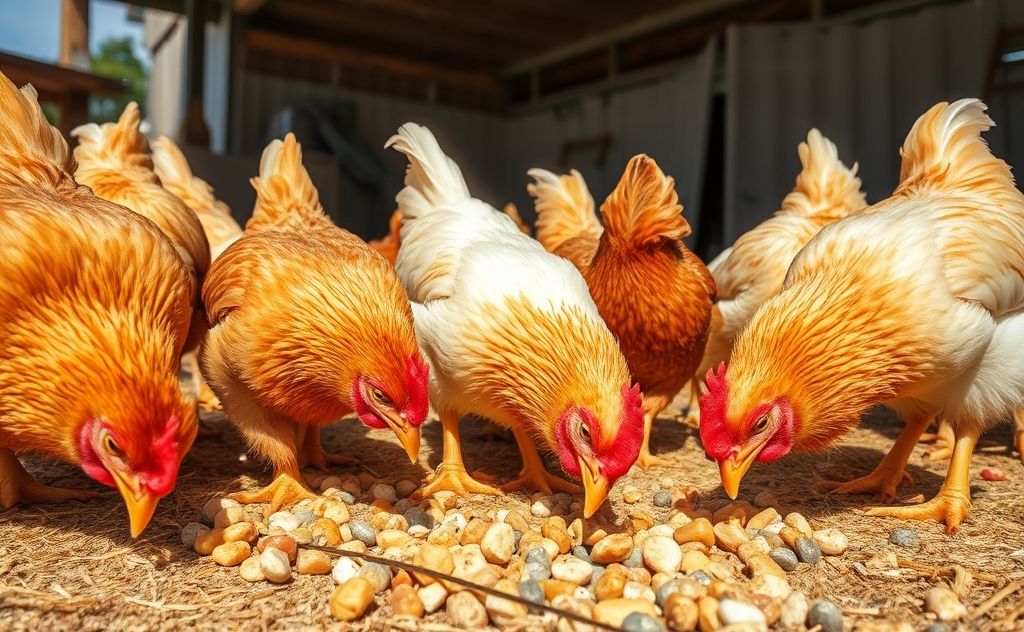 Chickens require grit for healthy digestion