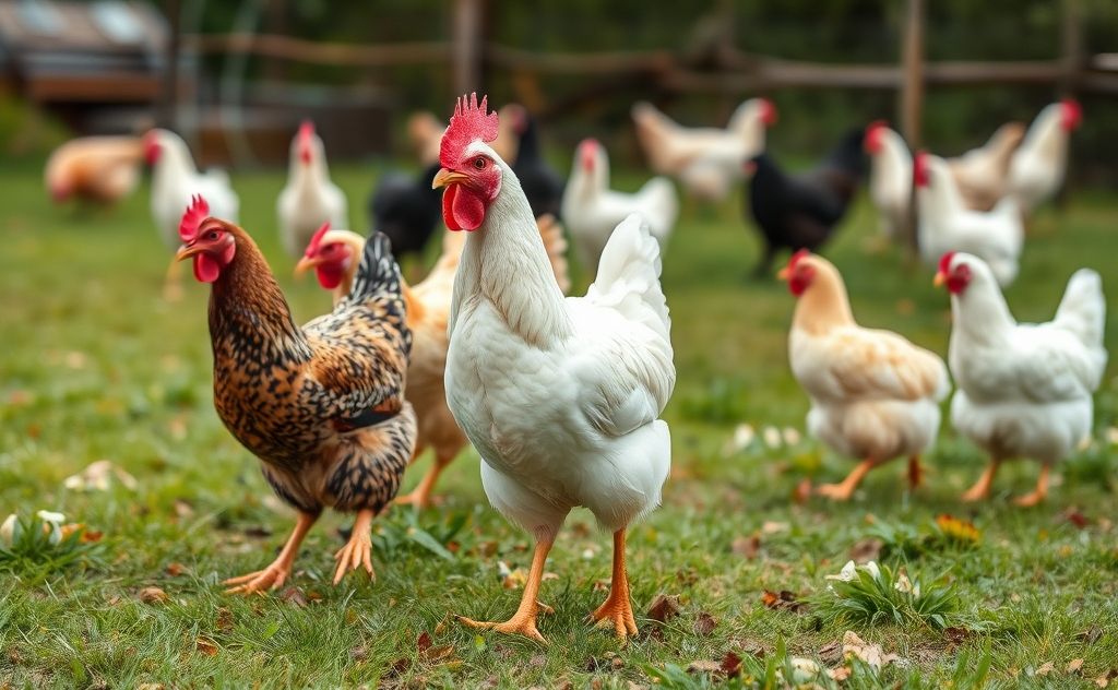Chickens roam freely without the need for pants