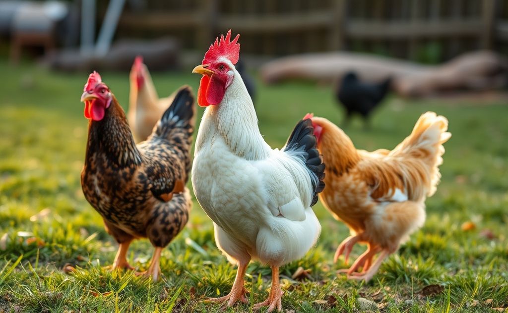 Chickens scream in morning for various reasons