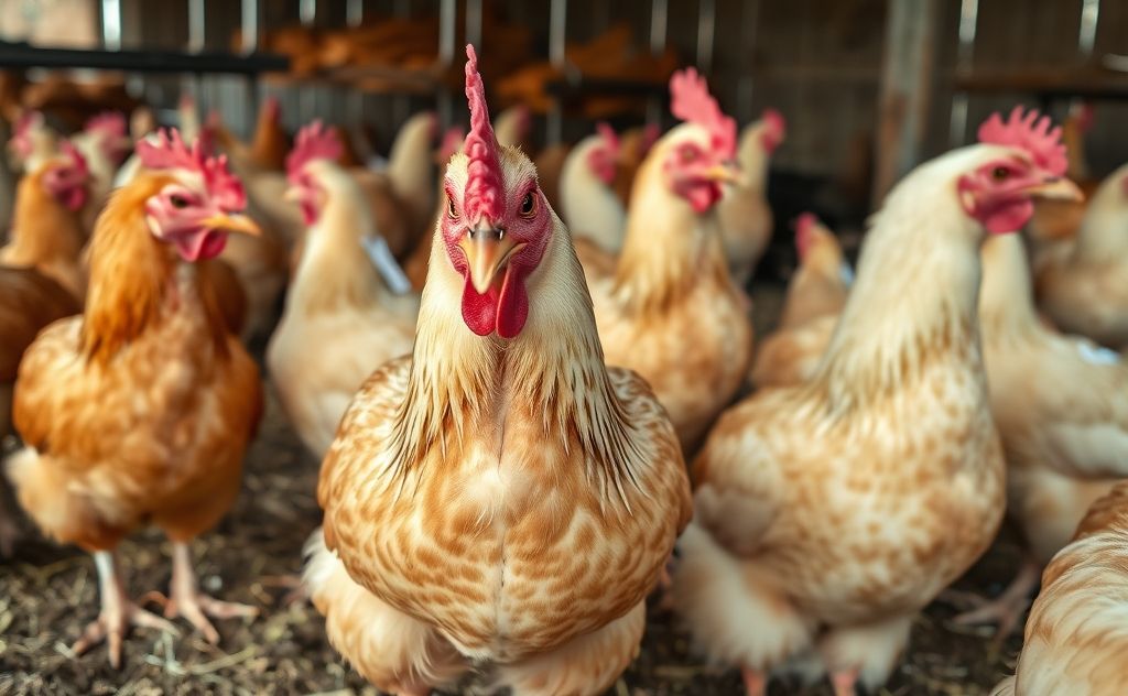 Chickens sneezing in a farm setting