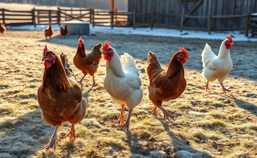 Chickens thrive above freezing temperatures
