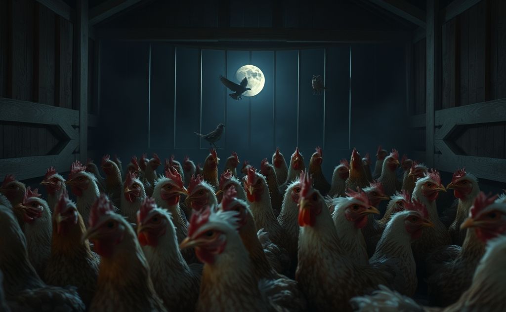 Chickens under threat from nighttime predators