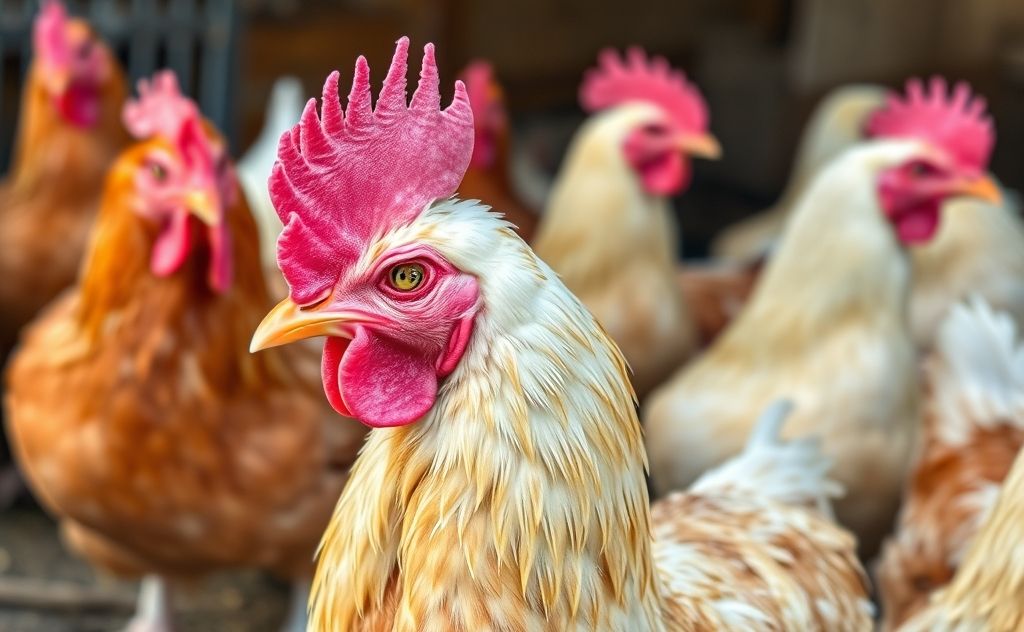 Chickens with purple combs indicate health issues