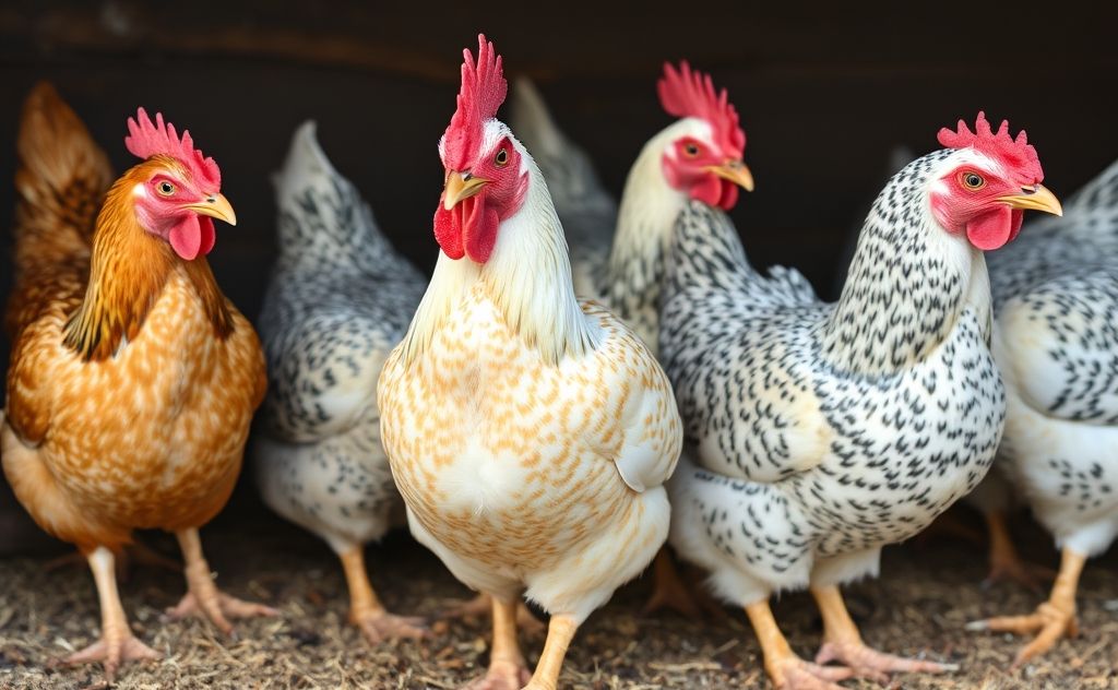 Chickens with unique speckled egg colors