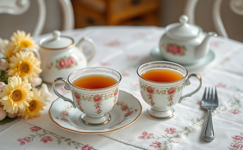 Chippy tea served on a cozy table setting