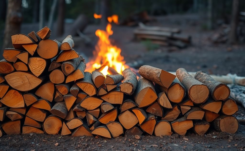 Choose the best firewood for warmth and flavor.