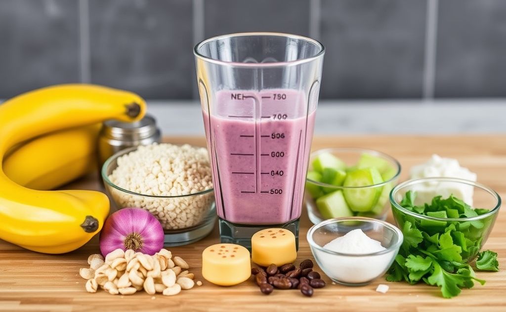 Choosing ingredients for smoothie without blender