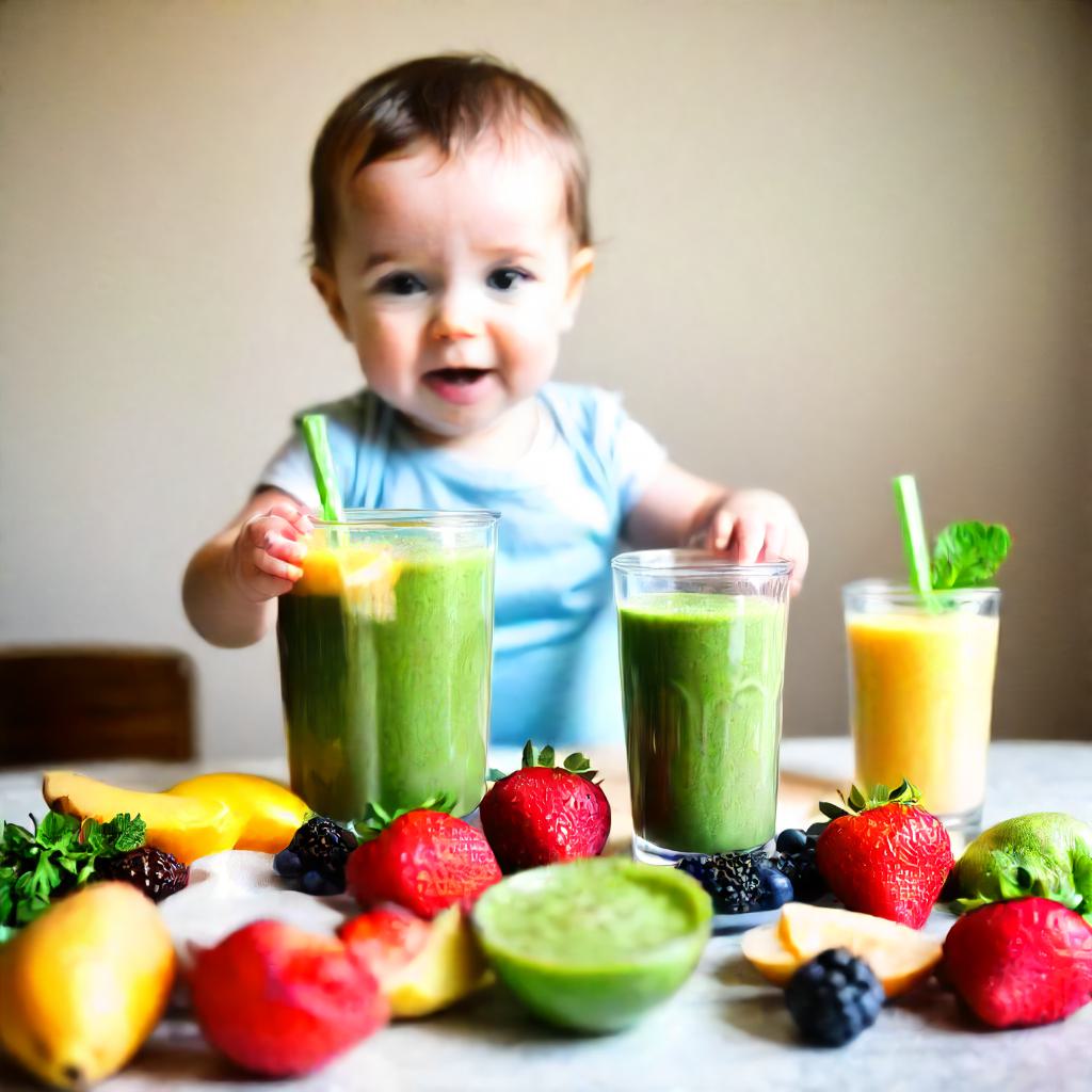 Selecting safe and healthy ingredients for homemade baby smoothies.