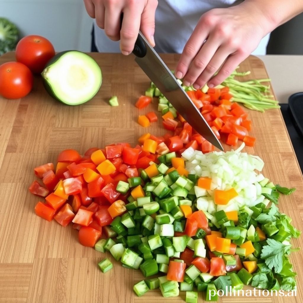 Chopping and Preparing Vegetables for Chili: Onions, Garlic, Bell Peppers, Jalapenos
