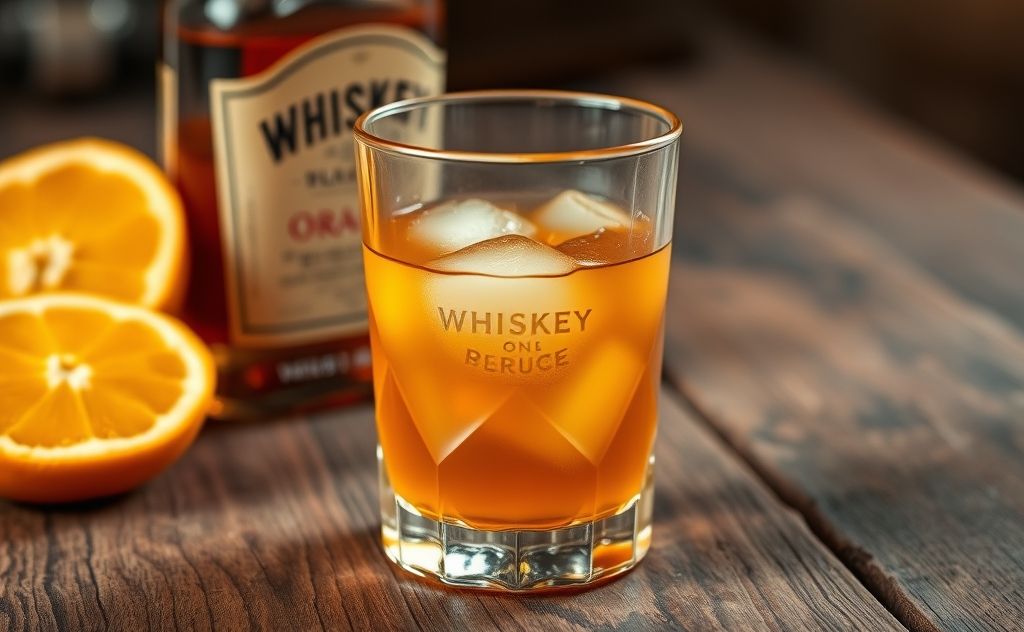 Classic whiskey with orange juice blend