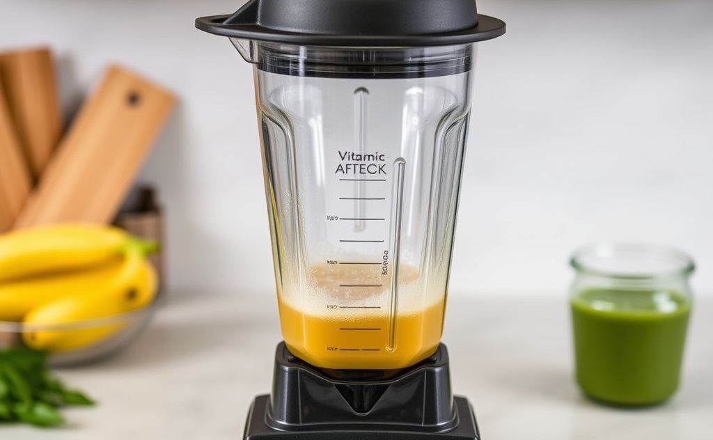 Clean a Vitamix blender with ease and efficiency.