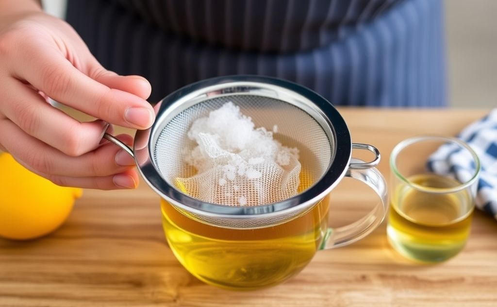 Clean a tea strainer with ease and efficiency