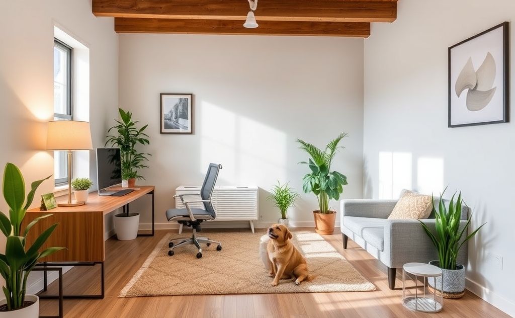 Clean and cozy pet-friendly office space