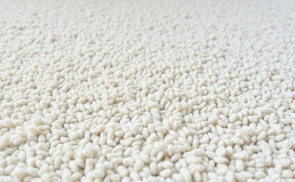 Clean carpet, wax-free, fibers intact.