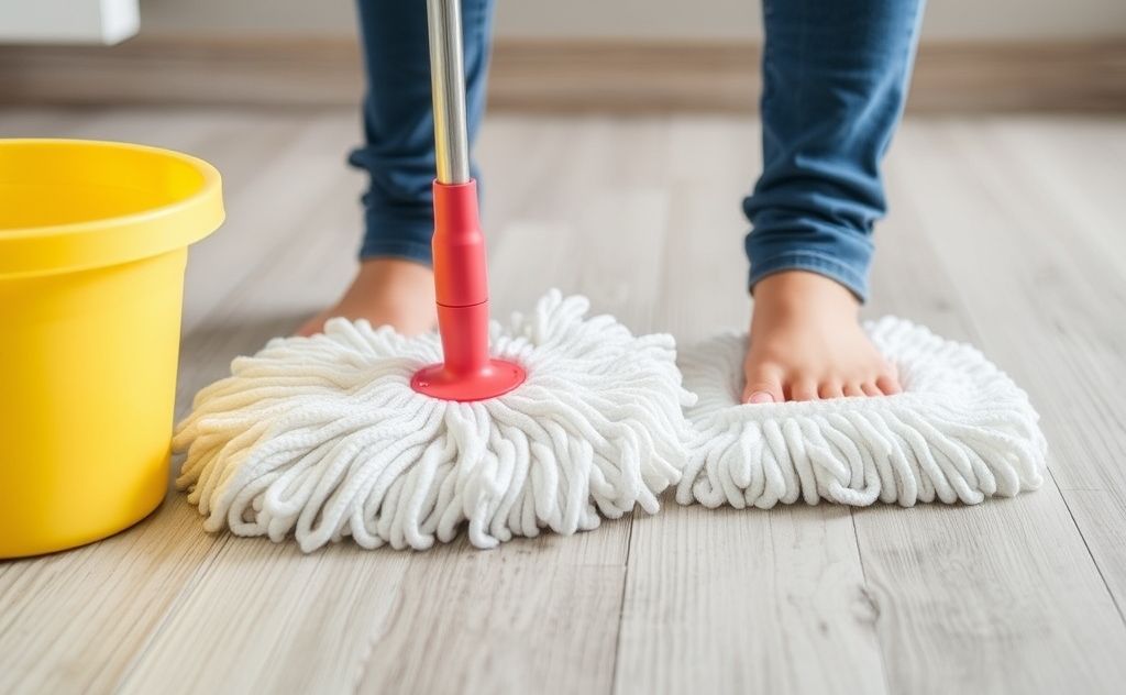 Clean mop heads regularly for best results